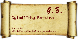 Gyimóthy Bettina névjegykártya