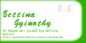 bettina gyimothy business card